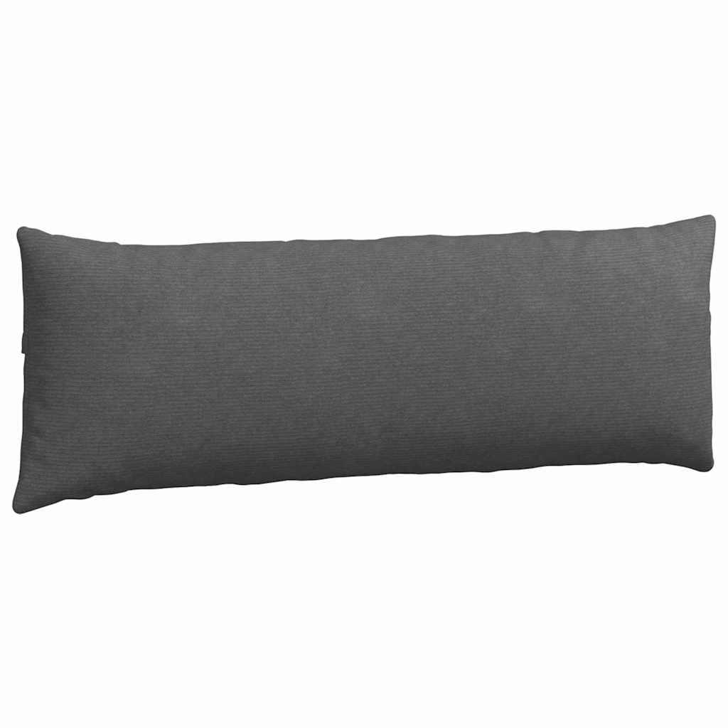 Kanapé párnák 2 pcs Sötétszürke 120 x 40 cm Bársonyos szövet