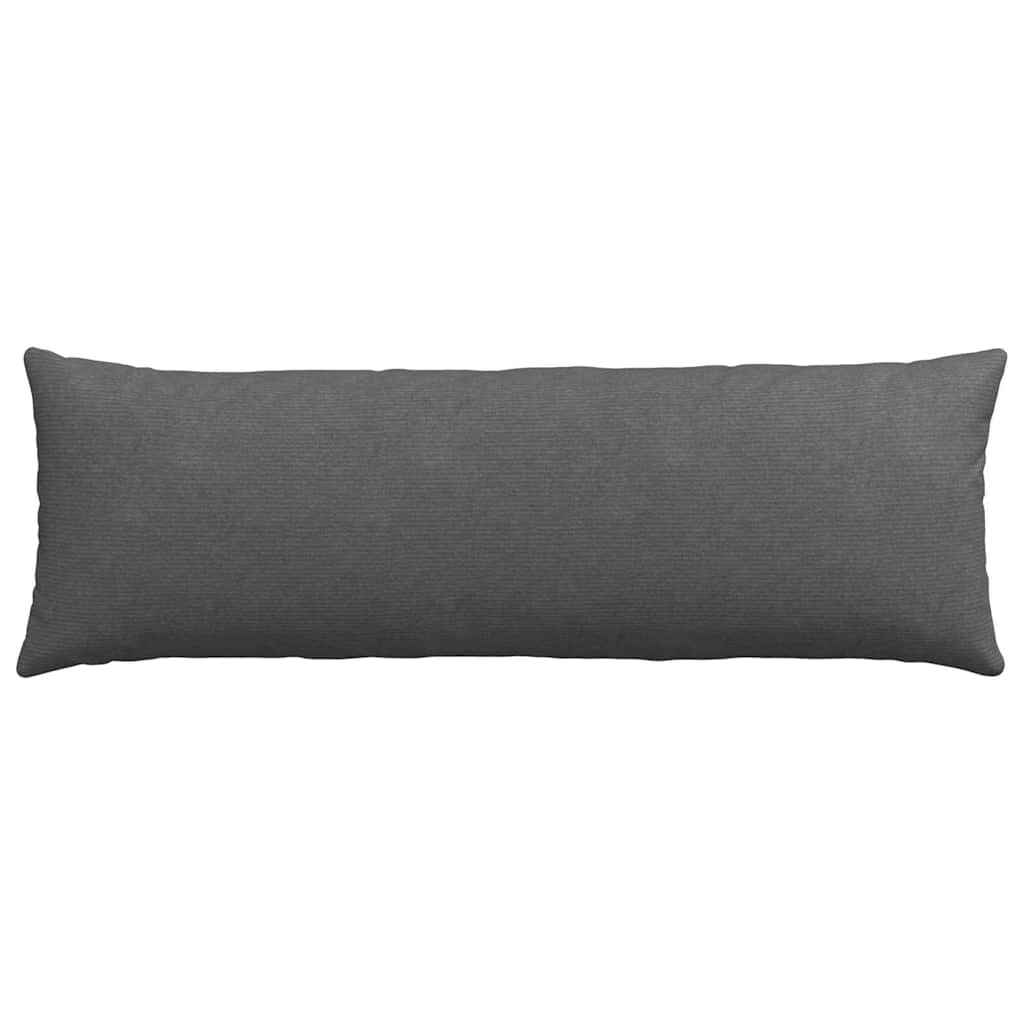 Kanapé párnák 2 pcs Sötétszürke 120 x 40 cm Bársonyos szövet