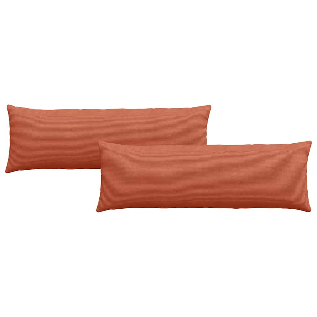 Kanapé párnák 2 pcs Piros Narancs 120 x 40 cm Bársonyos szövet