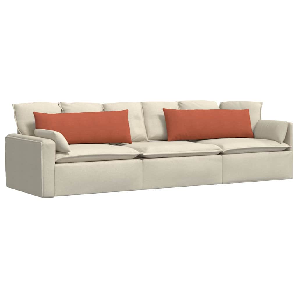 Kanapé párnák 2 pcs Piros Narancs 120 x 40 cm Bársonyos szövet