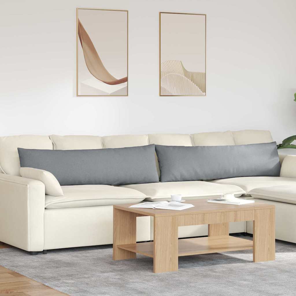 Kanapé párnák 2 pcs szövet Világosszürke 145 x 40 cm