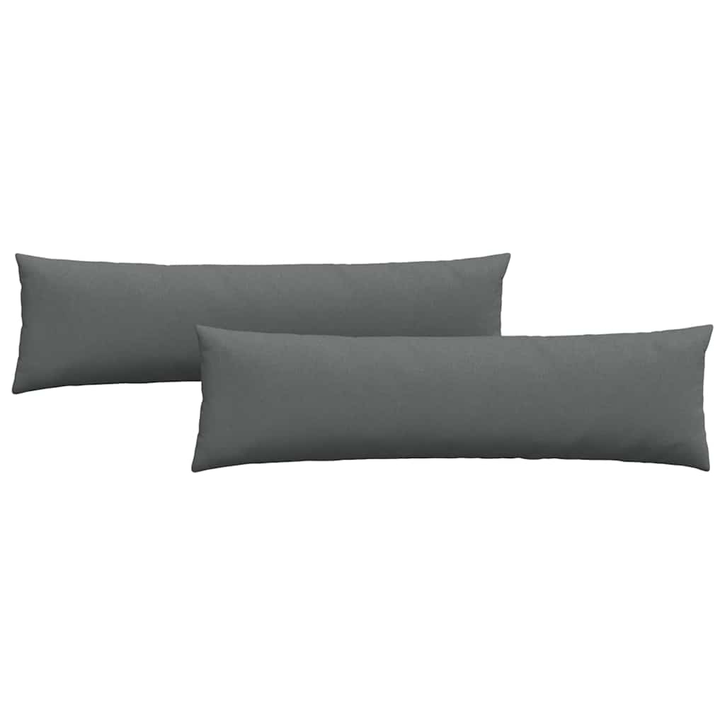 Kanapé párnák 2 pcs Sötétszürke 145 x 40 cm szövet