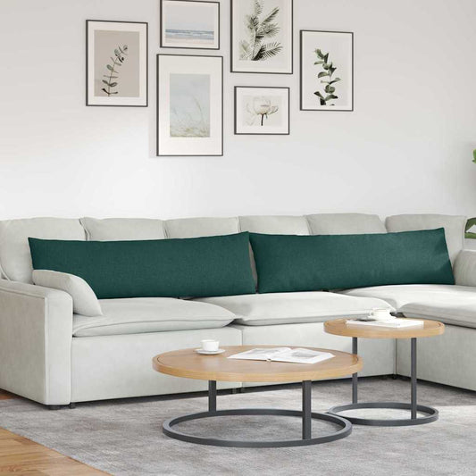 Kanapé párnák 2 pcs Sötétzöld 145 x 40 cm szövet