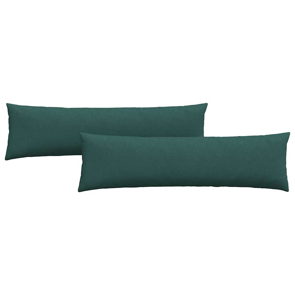 Kanapé párnák 2 pcs Sötétzöld 145 x 40 cm szövet