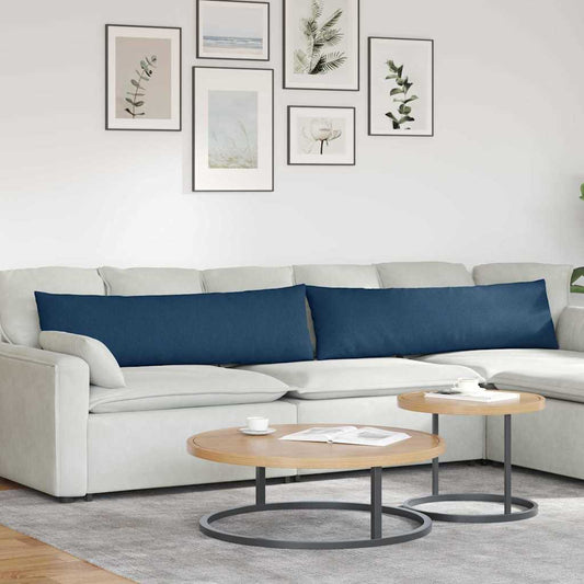 Kanapé párnák 2 pcs Kék 145 x 40 cm szövet