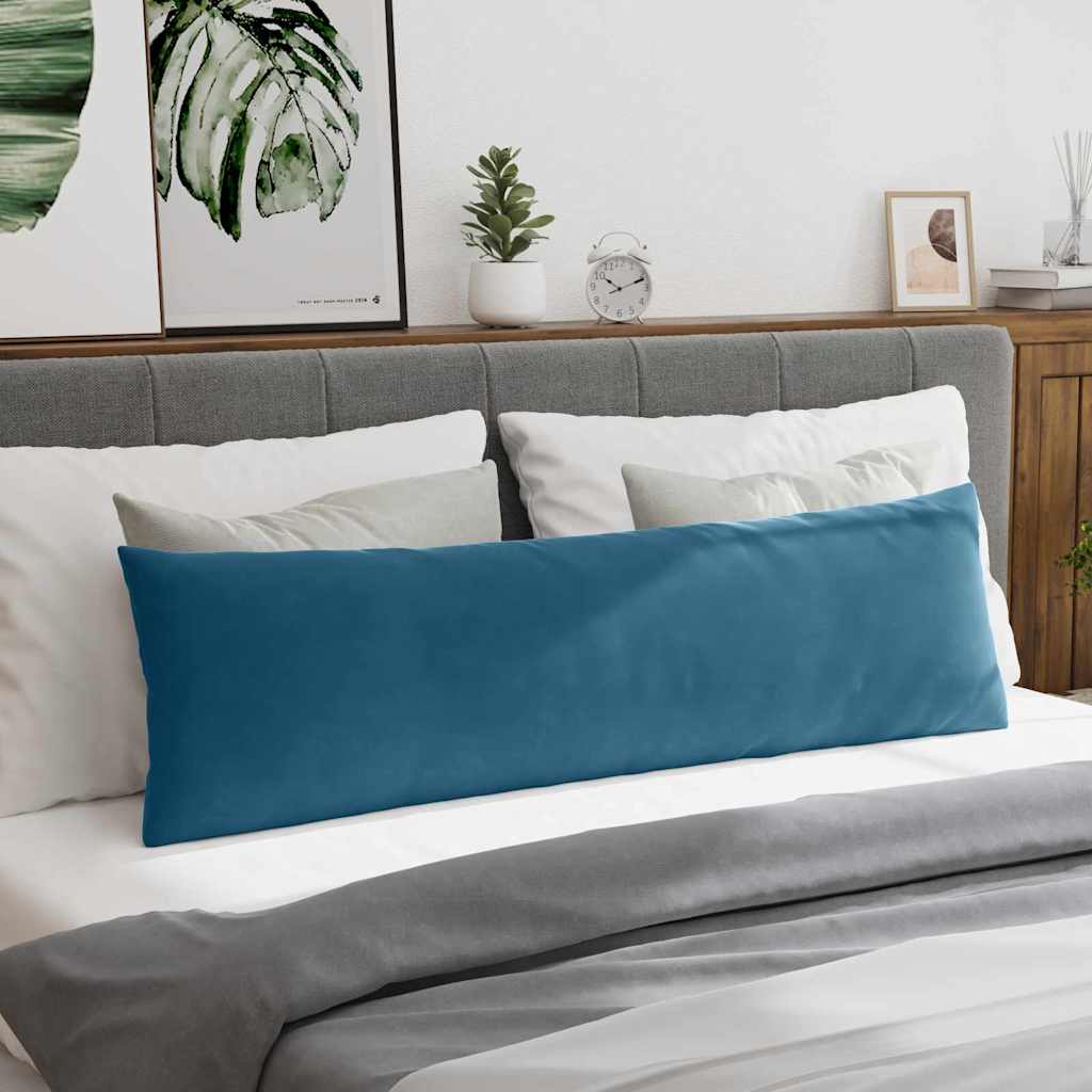 Kanapé párnák 2 pcs Kék 145 x 40 cm Bársonyos szövet