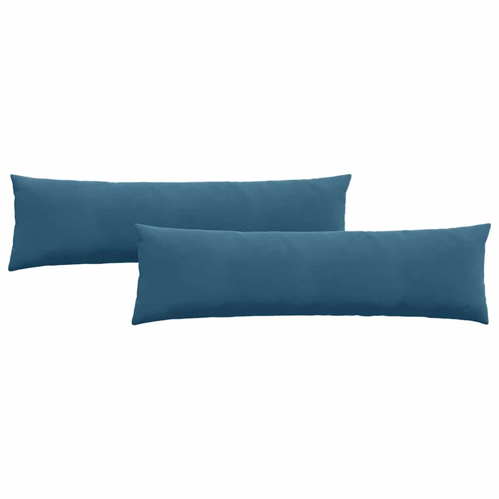 Kanapé párnák 2 pcs Kék 145 x 40 cm Bársonyos szövet