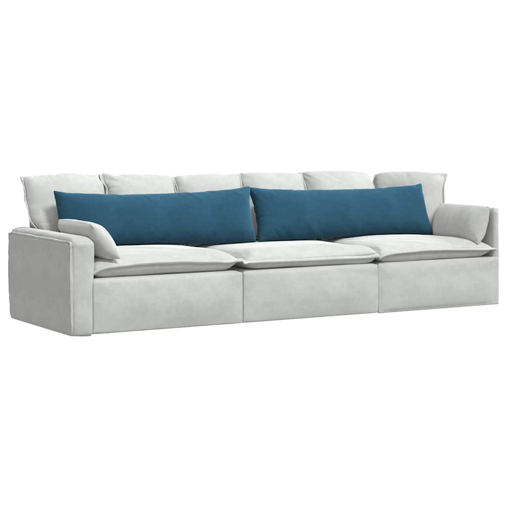 Kanapé párnák 2 pcs Kék 145 x 40 cm Bársonyos szövet