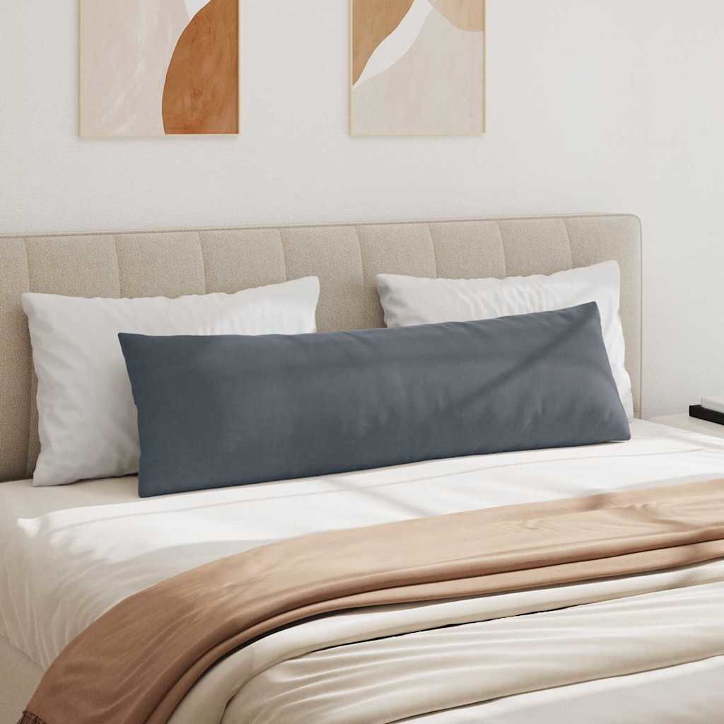 Kanapé párnák 2 pcs Sötétszürke 145 x 40 cm Bársonyos szövet