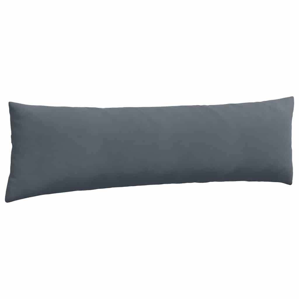 Kanapé párnák 2 pcs Sötétszürke 145 x 40 cm Bársonyos szövet