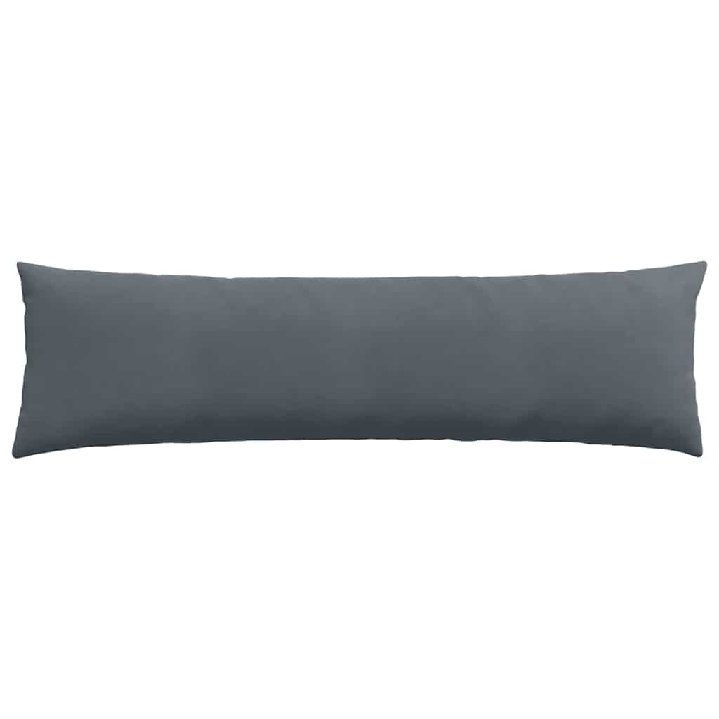 Kanapé párnák 2 pcs Sötétszürke 145 x 40 cm Bársonyos szövet