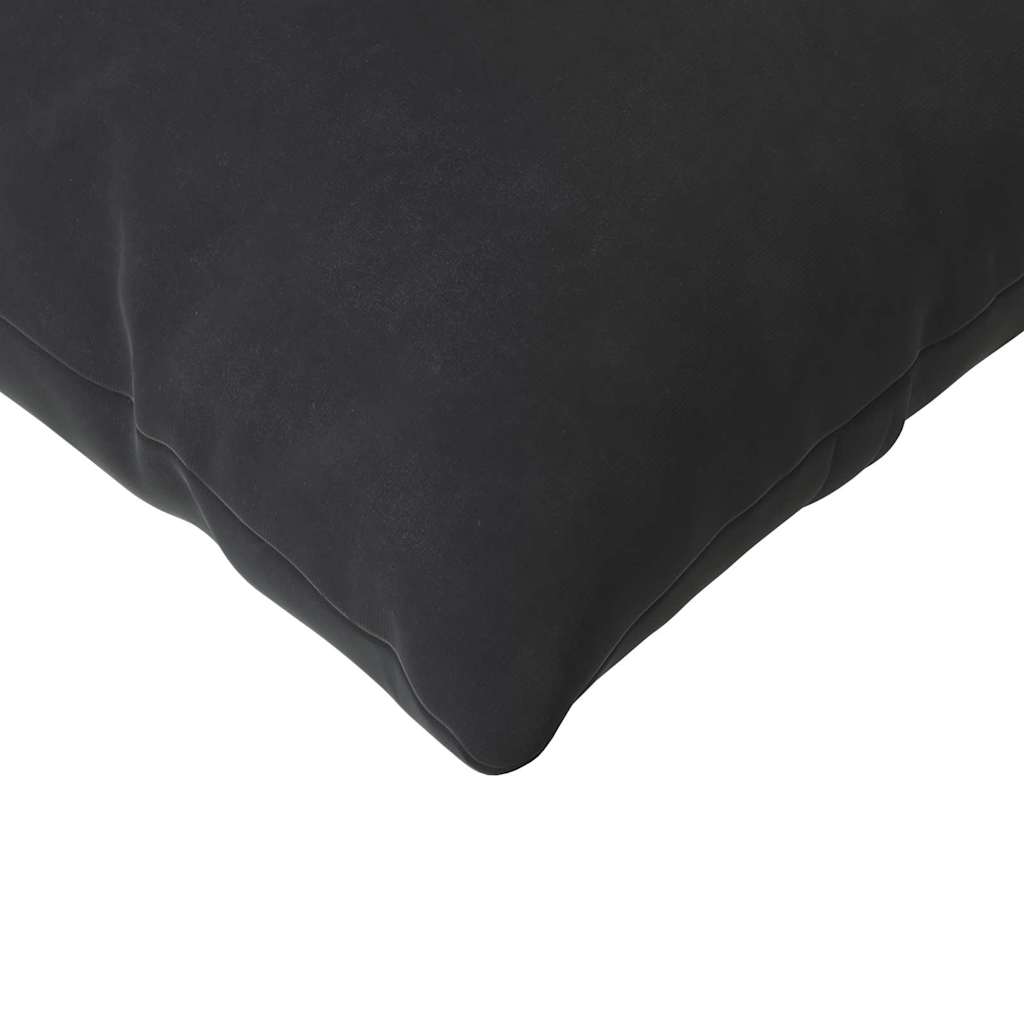 Kanapé párnák 2 pcs Fekete 145 x 40 cm Bársonyos szövet