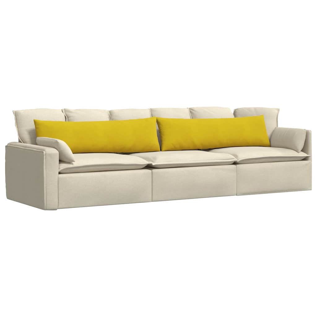 Kanapé párnák 2 pcs Sárga 145 x 40 cm Bársonyos szövet