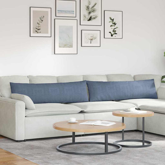 Kanapé párnák 2 pcs Kék 145 x 40 cm Bársonyos szövet