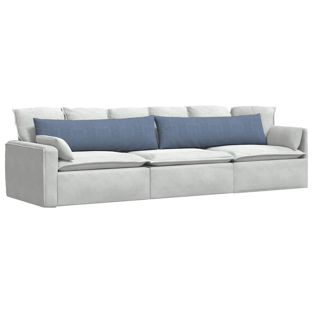 Kanapé párnák 2 pcs Kék 145 x 40 cm Bársonyos szövet