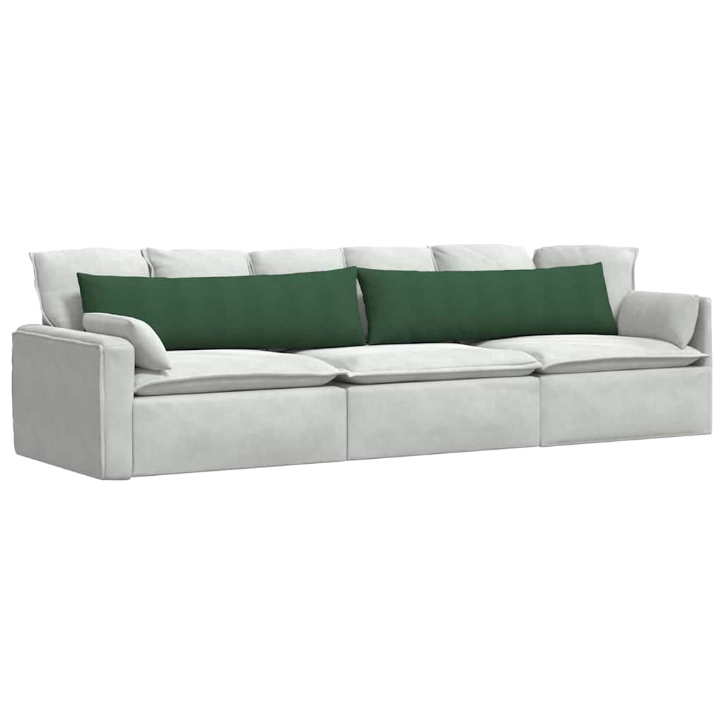 Kanapé párnák 2 pcs Sötétzöld 145 x 40 cm Bársonyos szövet