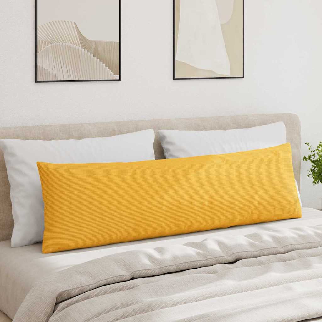 Kanapé párnák 2 pcs Világos sárga 145 x 40 cm Bársonyos szövet