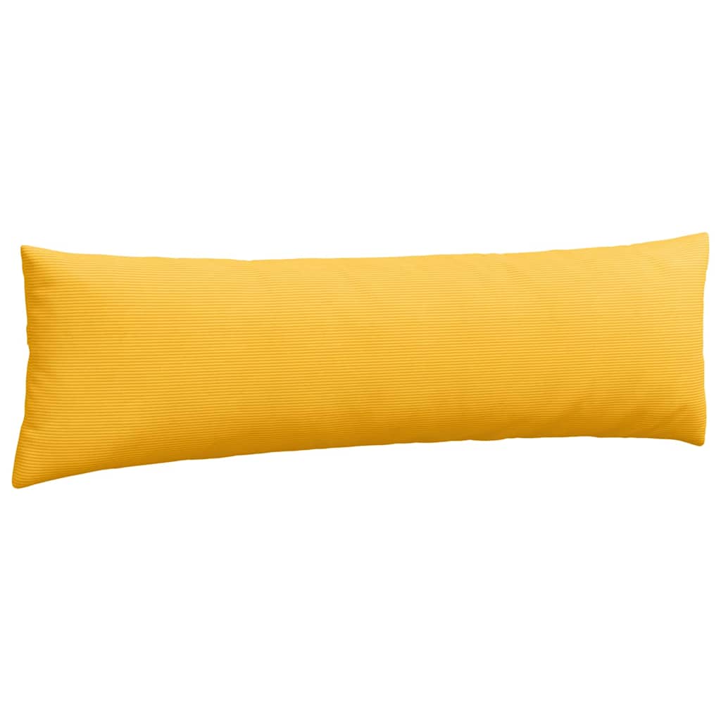Kanapé párnák 2 pcs Világos sárga 145 x 40 cm Bársonyos szövet