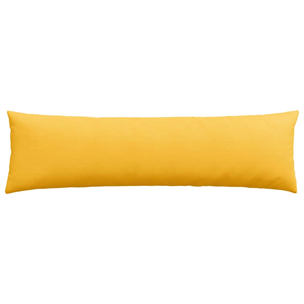 Kanapé párnák 2 pcs Világos sárga 145 x 40 cm Bársonyos szövet