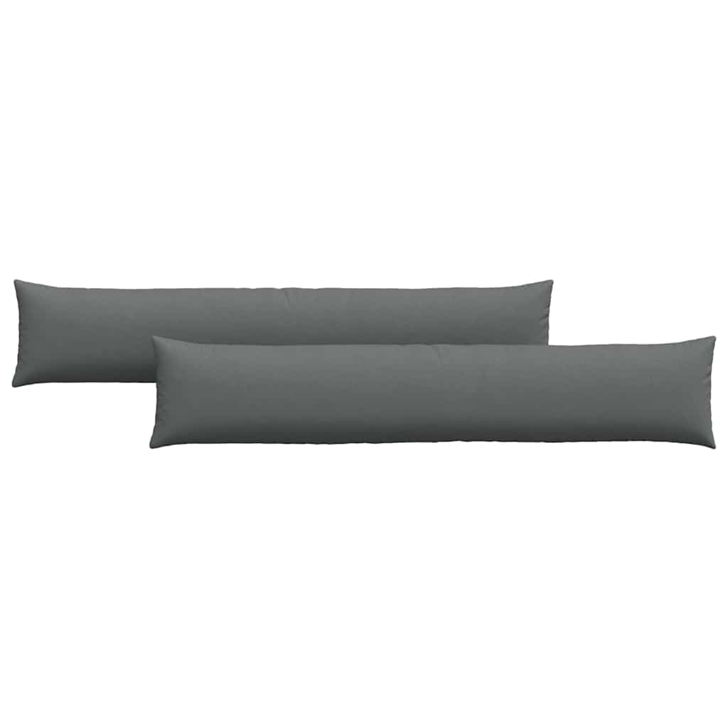 Kanapé párnák 2 pcs Sötétszürke 200 x 40 cm szövet