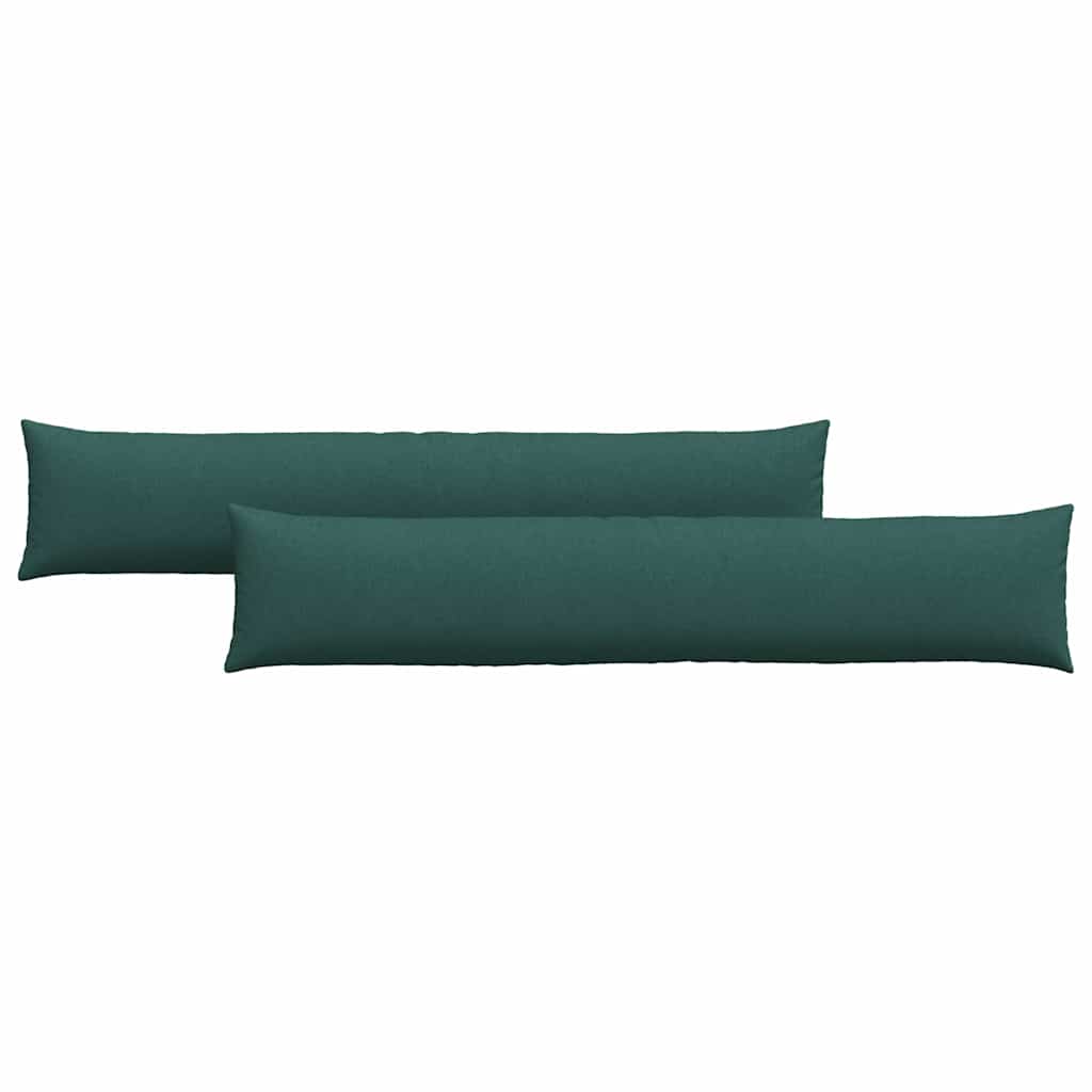 Kanapé párnák 2 pcs Sötétzöld 200 x 40 cm szövet