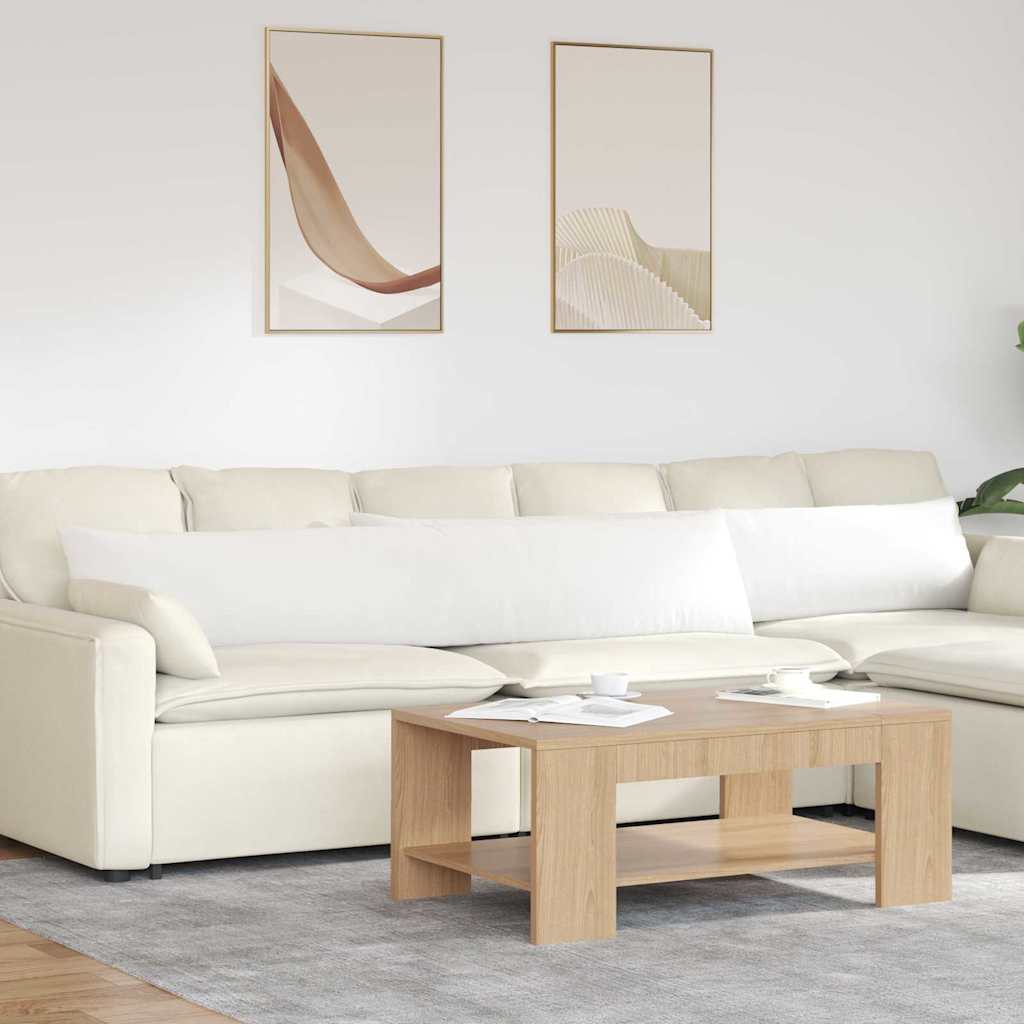 Kanapé párnák 2 pcs Fehér 200 x 40 cm szövet