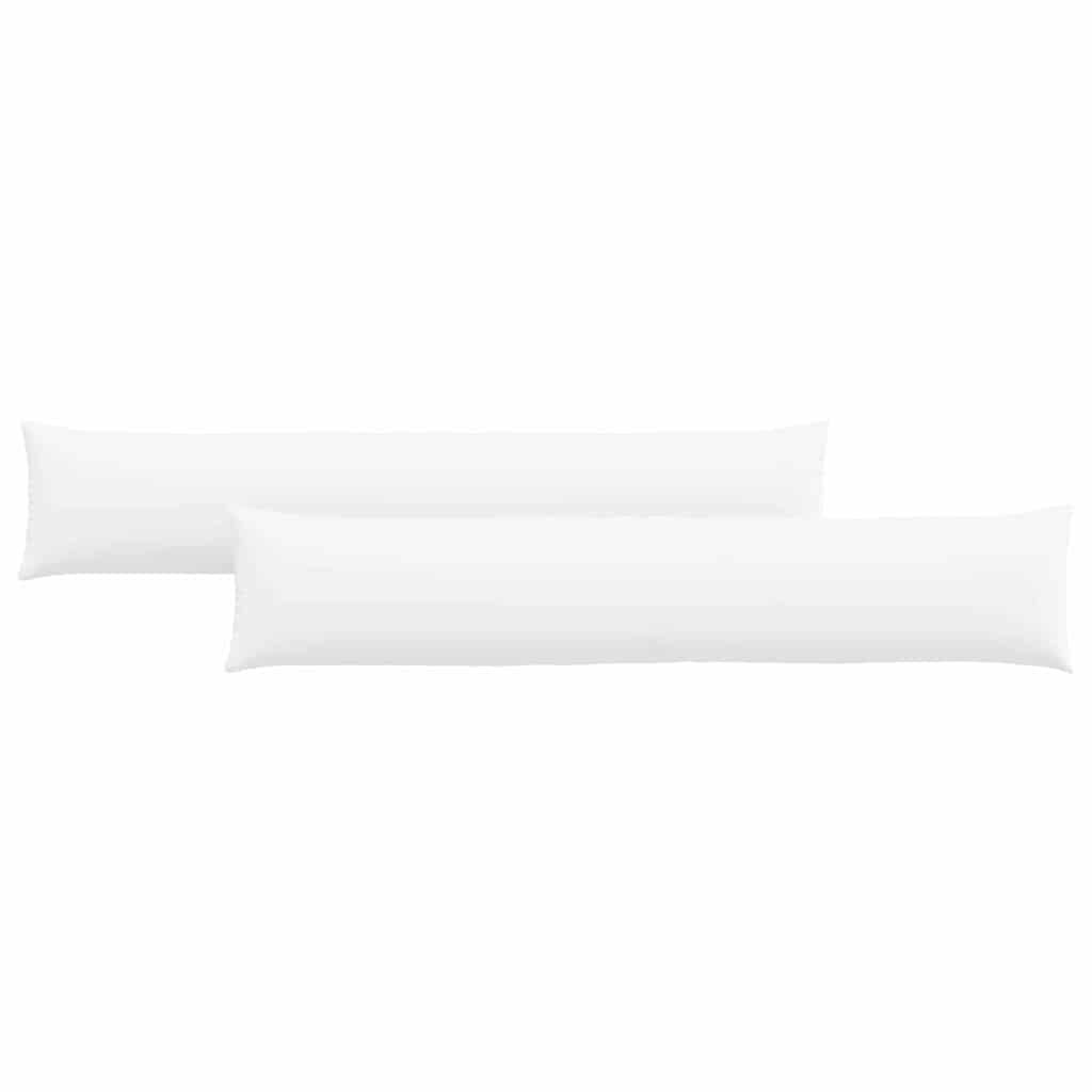 Kanapé párnák 2 pcs Fehér 200 x 40 cm szövet