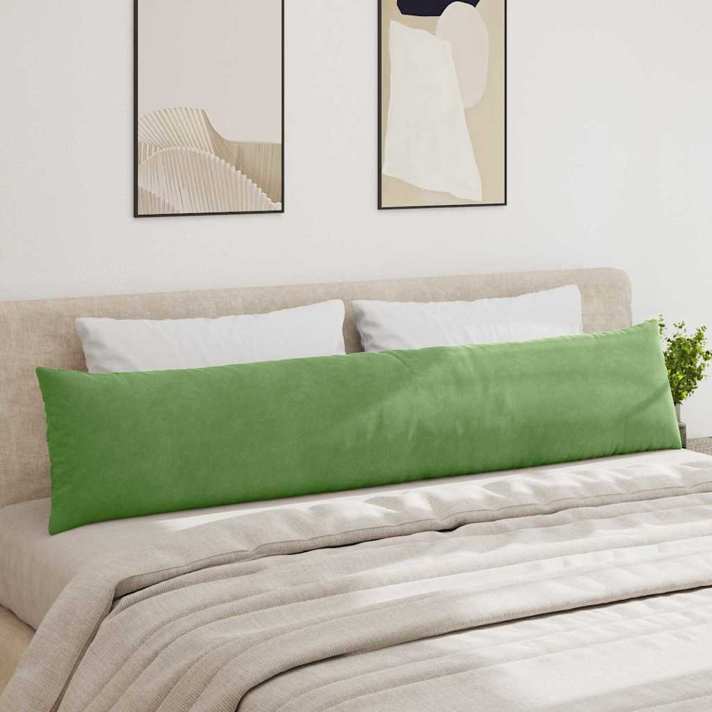 Kanapé párnák 2 pcs Világos zöld 200 x 40 cm Bársonyos szövet