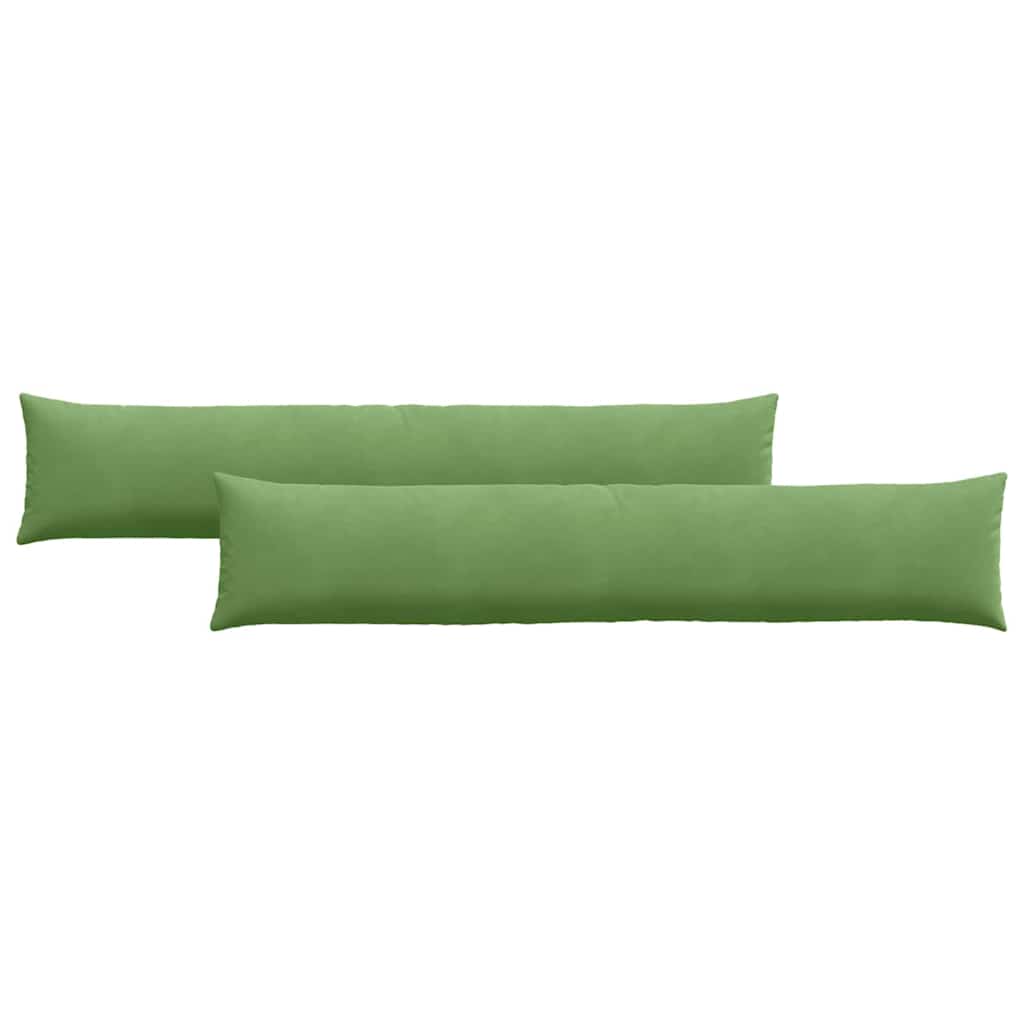 Kanapé párnák 2 pcs Világos zöld 200 x 40 cm Bársonyos szövet
