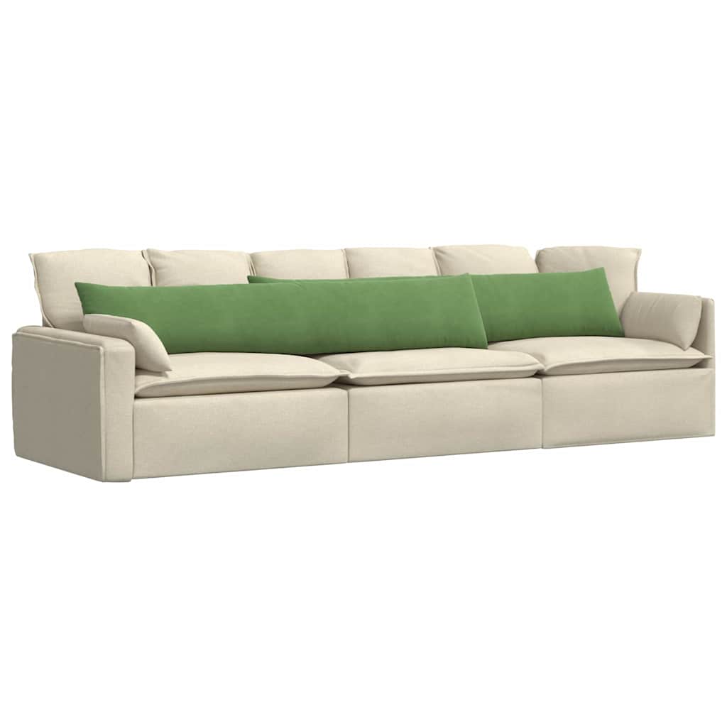 Kanapé párnák 2 pcs Világos zöld 200 x 40 cm Bársonyos szövet