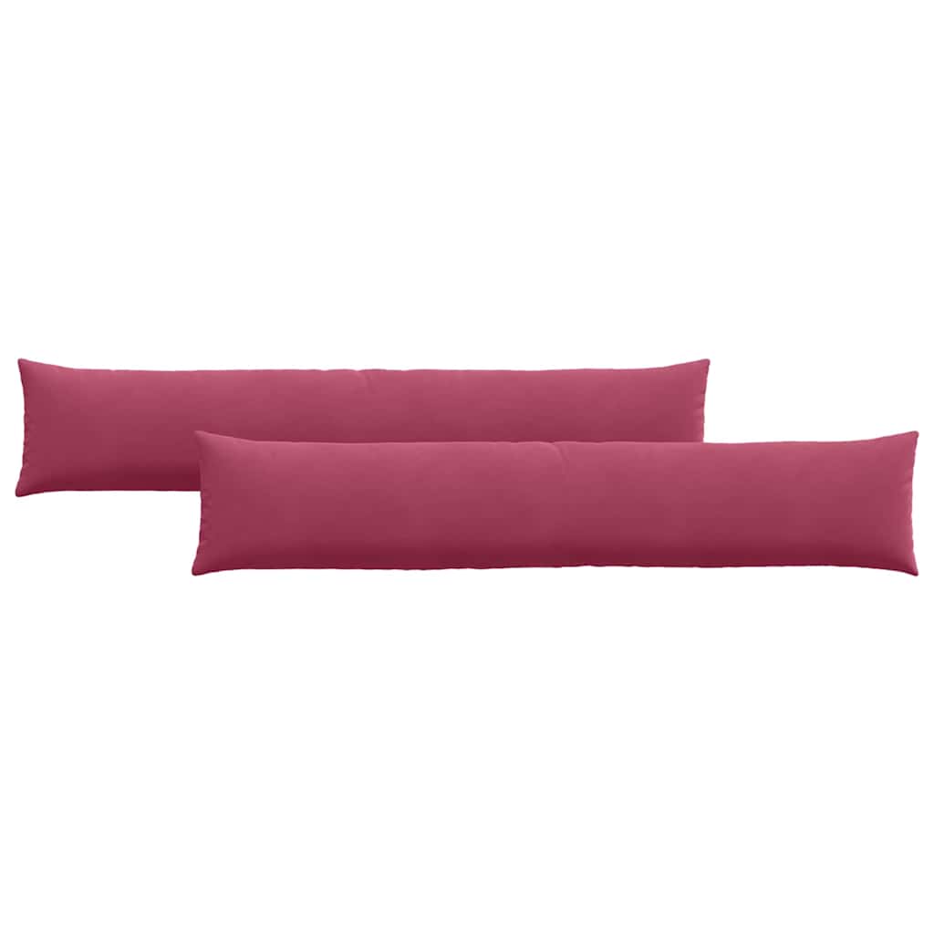 Kanapé párnák 2 pcs Bordó 200 x 40 cm Bársonyos szövet