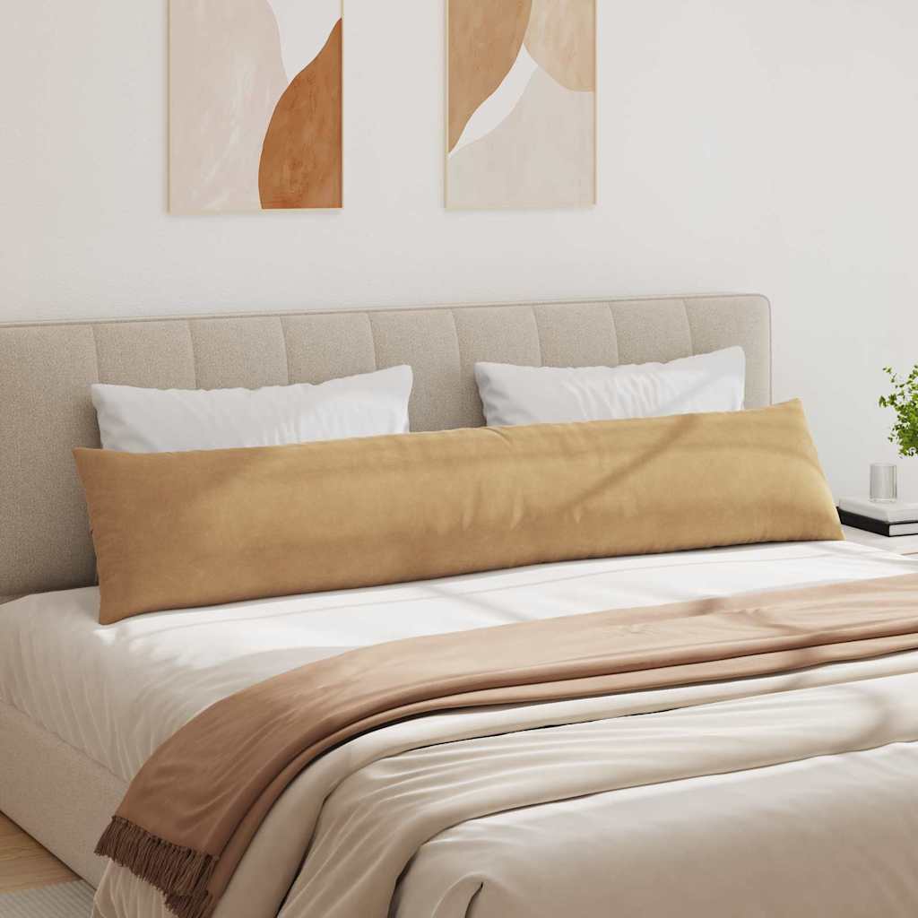Kanapé párnák 2 pcs Barna 200 x 40 cm Bársonyos szövet