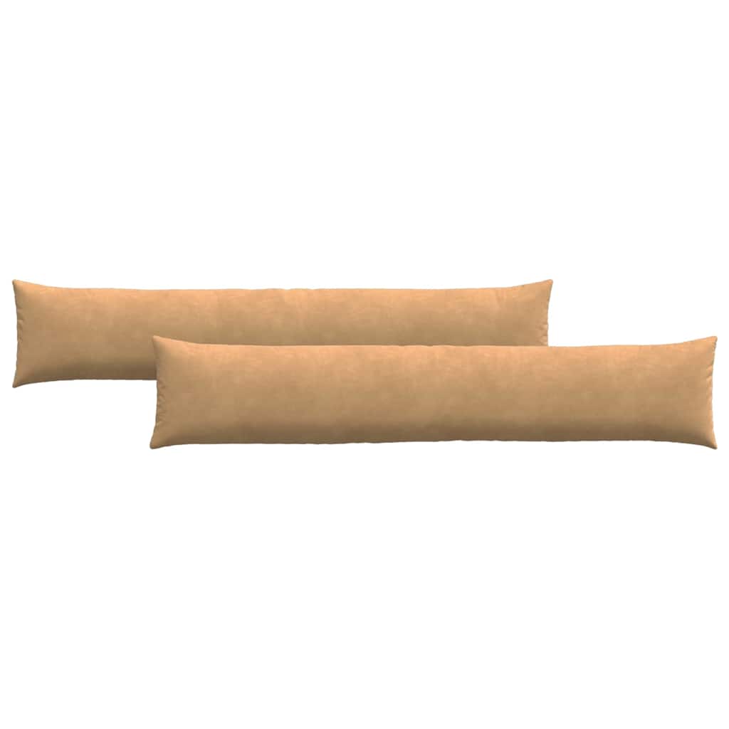 Kanapé párnák 2 pcs Barna 200 x 40 cm Bársonyos szövet