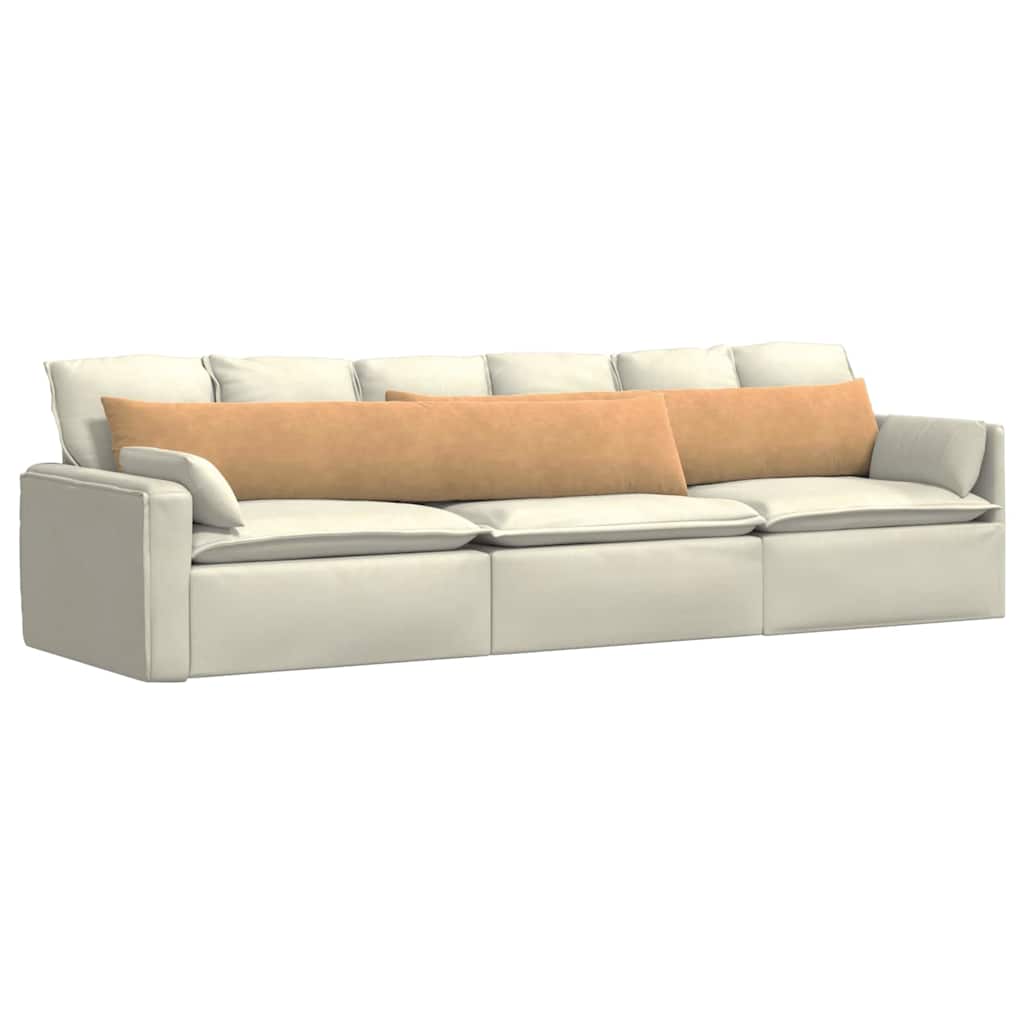 Kanapé párnák 2 pcs Barna 200 x 40 cm Bársonyos szövet