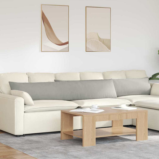 Kanapé párnák 2 pcs Világosszürke 200 x 40 cm szövet