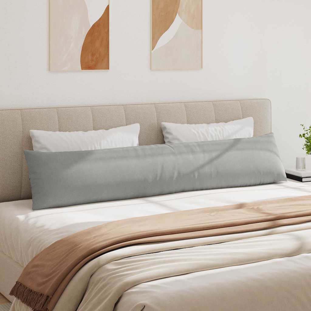 Kanapé párnák 2 pcs Világosszürke 200 x 40 cm szövet