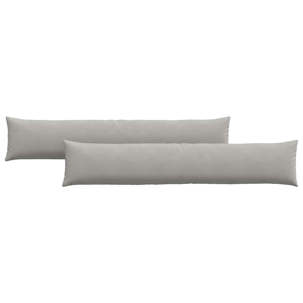 Kanapé párnák 2 pcs Világosszürke 200 x 40 cm szövet