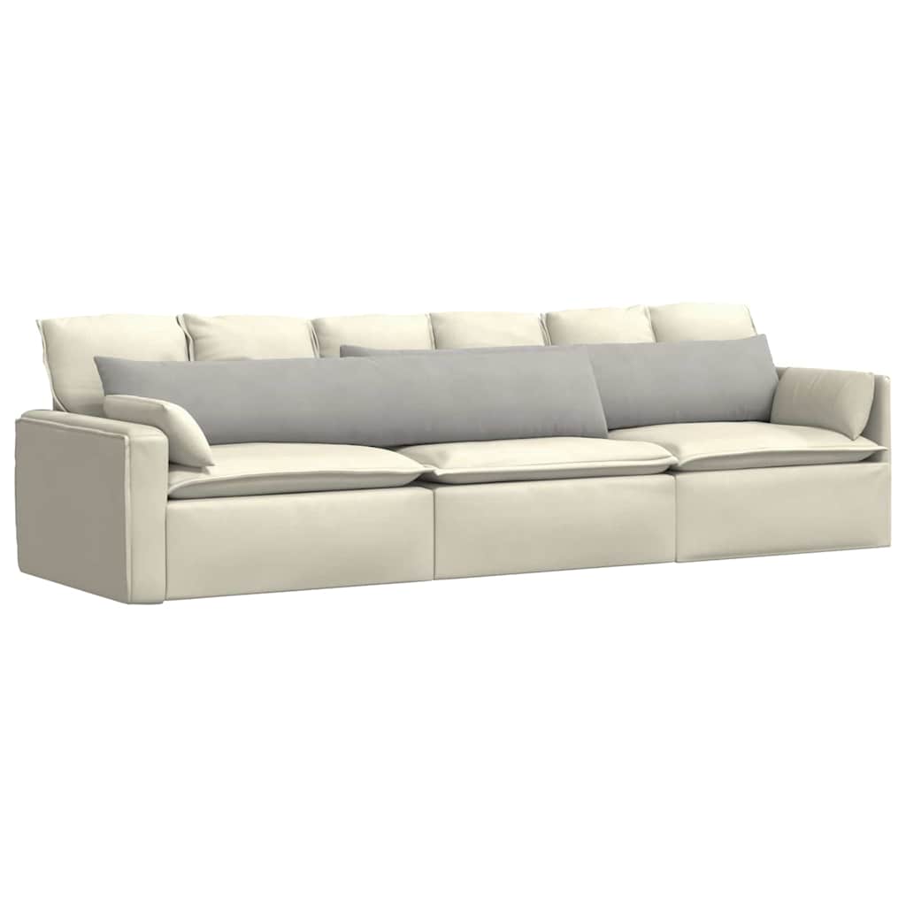 Kanapé párnák 2 pcs Világosszürke 200 x 40 cm szövet