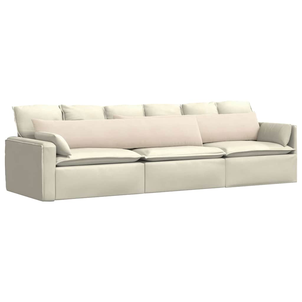 Kanapé párnák 2 pcs Bézs 200 x 40 cm szövet