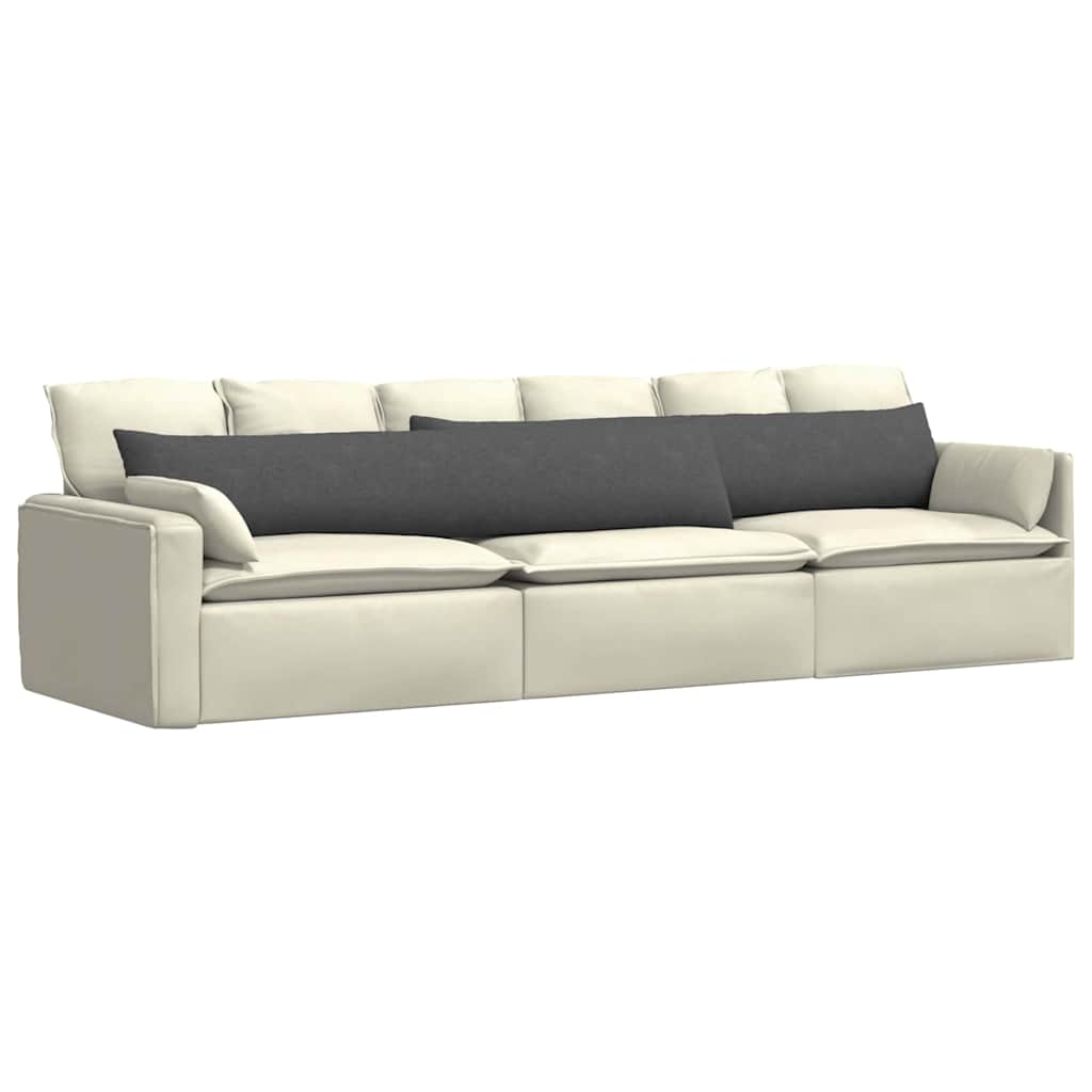 Kanapé párnák 2 pcs Sötétszürke 200 x 40 cm Bársonyos szövet