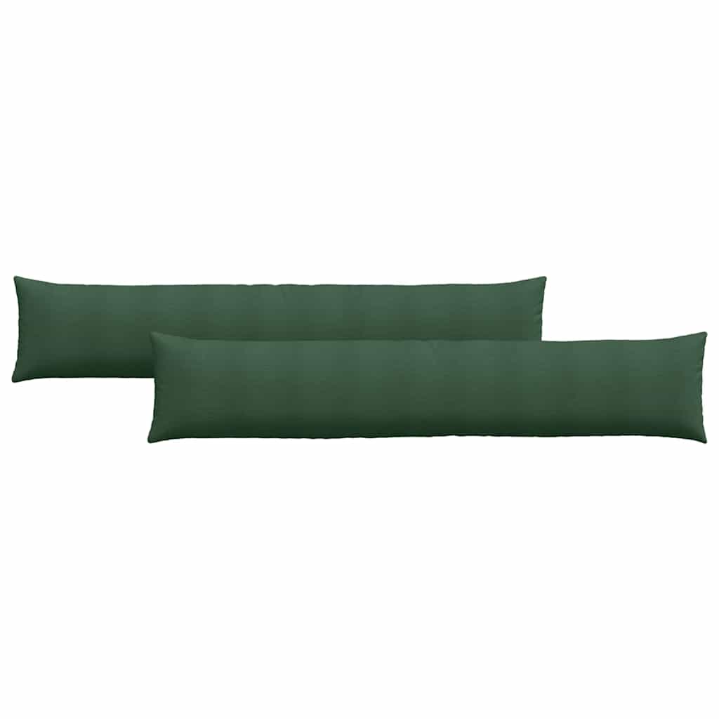 Kanapé párnák 2 pcs Sötétzöld 200 x 40 cm Bársonyos szövet