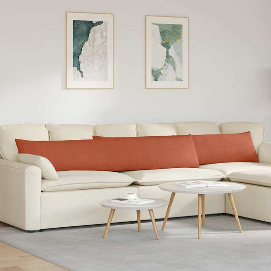 Kanapé párnák 2 pcs Piros Narancs 200 x 40 cm Bársonyos szövet