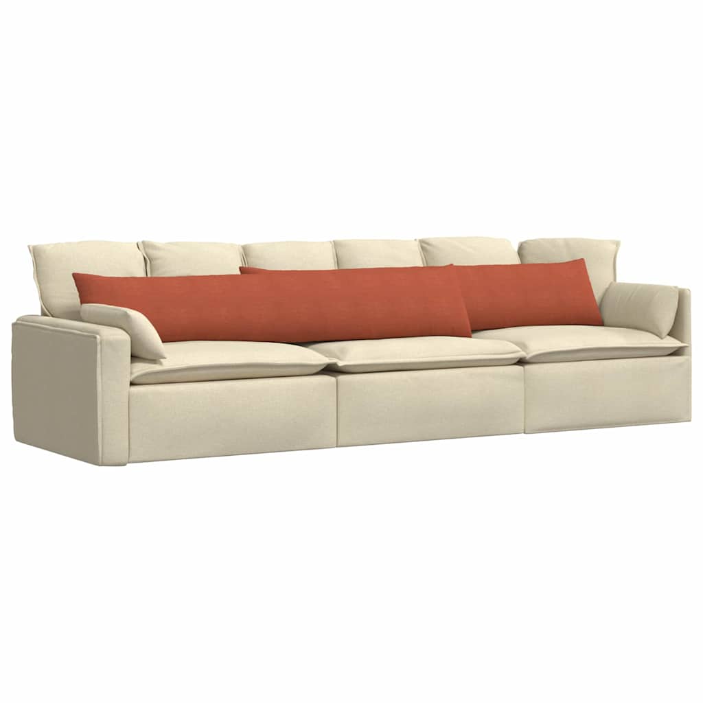 Kanapé párnák 2 pcs Piros Narancs 200 x 40 cm Bársonyos szövet