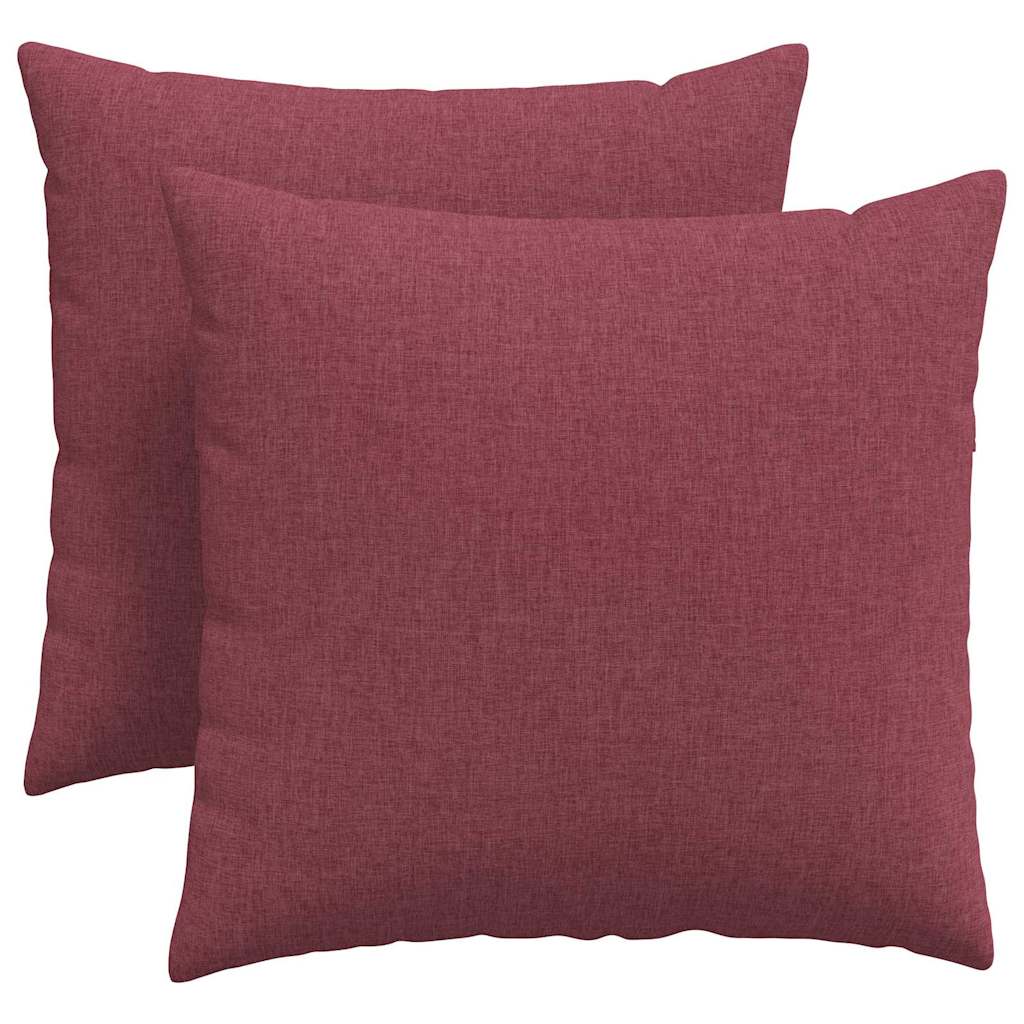 Kanapé párnák 2 pcs Bordó 45 x 45 cm szövet