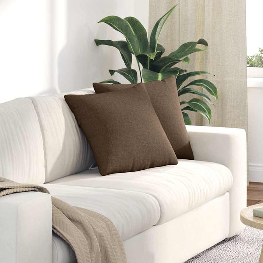Kanapé párnák 2 pcs Barna 45 x 45 cm szövet