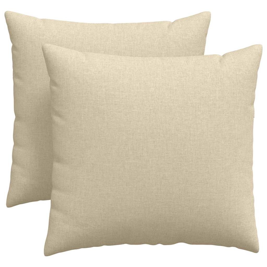 Kanapé párnák 2 pcs Krém 45 x 45 cm szövet