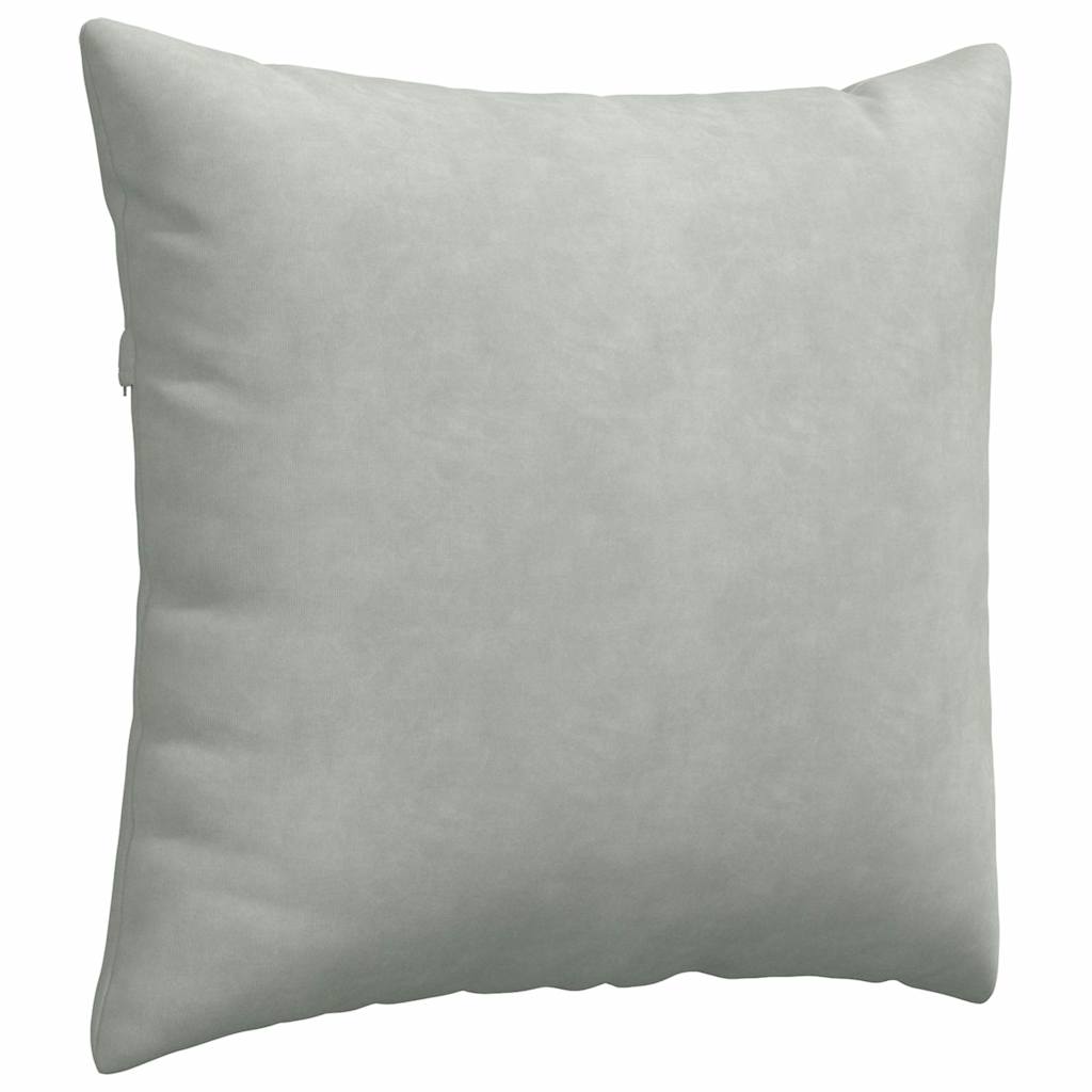 Kanapé párnák 2 pcs Világosszürke 45 x 45 cm Bársonyos szövet