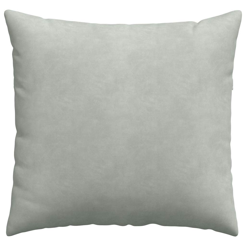 Kanapé párnák 2 pcs Világosszürke 45 x 45 cm Bársonyos szövet