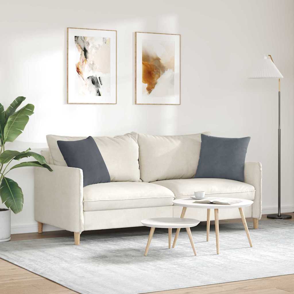 Kanapé párnák 2 pcs Sötétszürke 45 x 45 cm Bársonyos szövet