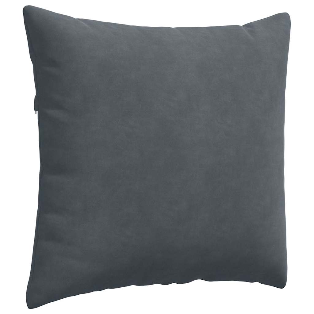 Kanapé párnák 2 pcs Sötétszürke 45 x 45 cm Bársonyos szövet